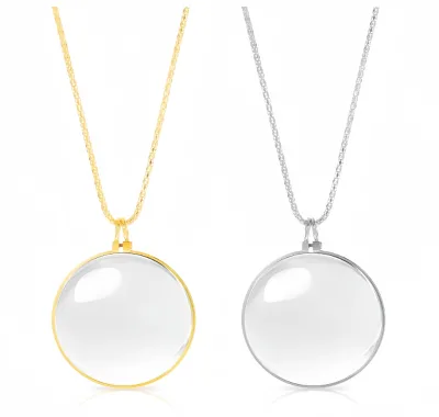 5X Necklace Magnifier Magnifying with 1.6 Inch Glass Lens