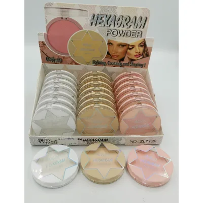 Wosale OEM Waterproof Colored Loose Powder Soft Mist Hold Makeup Powder