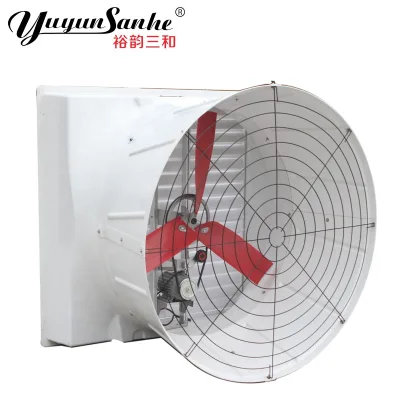 Electric Corrosion-Proof FRP Wall-Mounted Axial Ventilation Fan Air Guide Cone Energy Saving Exhaust Fan for Industrial Plants