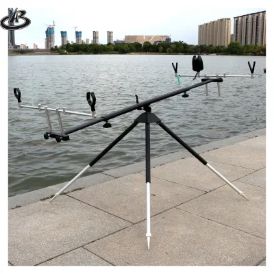 Adjustable Retractable Carp Fishing Rod Pod Stand Holder With 4 Alarms
