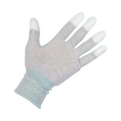 Baichen Anti-Static PU Coated Finger Palm Labor Gloves Dust-Free Work Non-Slip Nylon Carbon Fiber General Purpose S-M-L Sizes