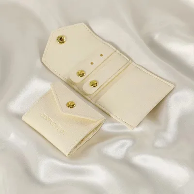 Customized logo High-end Microfiber Jewelry Bag With Logo, Buckle Bag, Necklace, Earrings, Jewelry Storage Bag