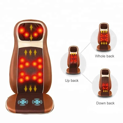 High Quality Massager Chair Full Back Massage Cushion Vibrating Heated Car Seat Cushion with 3 Intensity Levels