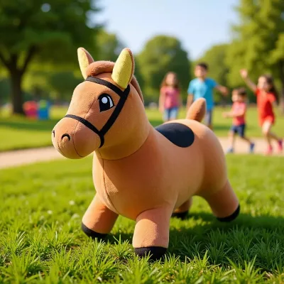 Unisex Inflatable Jumping Horse Cloth Animal Hopper Baby Toy 0-24 Months