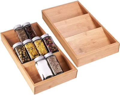 Wall Mounted Seasoning Display and Storage Rack Wooden Kitchen Seasoning Storage Rack