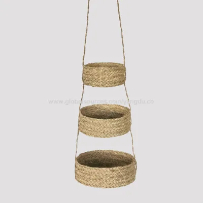 Straw handmade hanging storage baskets eggs baskets