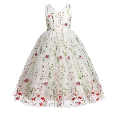Lovely Flower Baby Girl Dress for Birthday Fluffy Girls Party Dresses Summer Dress Girl Kids Wedding