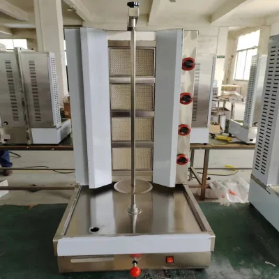 4-Burner Dorner Kebab Machine Stainless Steel Automatic Commercial Fryer for Restaurant & Party for Shawarma & Kebab Grill