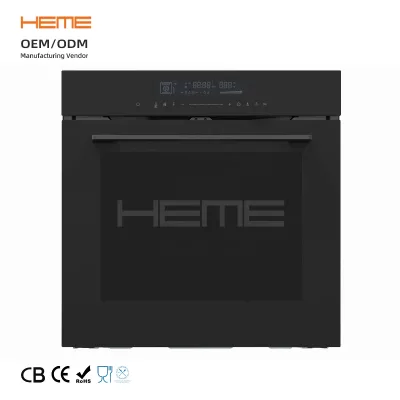 European Air Fryer Oven 220v Black Glass Built-in Electric Wall Oven Touchscreen Large Size Home Baking Built in Electric Oven
