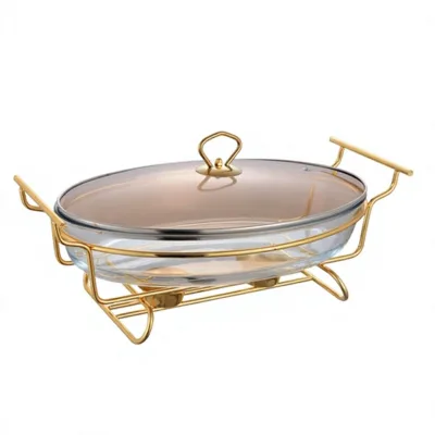 Kraft World Modern Metal Casserole with Stainless Steel Handle Glass Cover Oven Safe for Gas & Induction Cookers 20cm Diameter