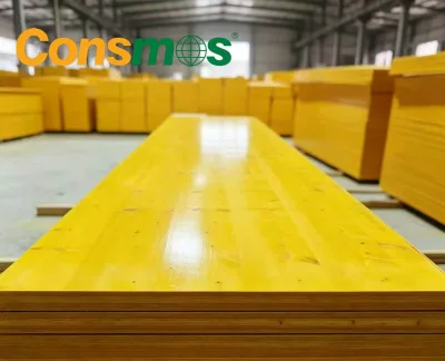 3500X500X21mm Radiata Pine Core Yellow Paint 3 Ply Shuttering Boards for Residential Build