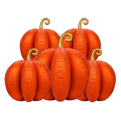New Halloween Ghost Festival 3D Standing Pumpkin Mylar Balloon Pumpkin-Shaped Foil Balloon