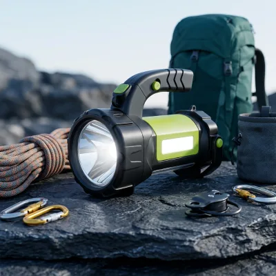 3600mAh High Capacity Rechargeable LED Campinglight Emergency Power Bank Handheld Flashlight 800 Lumens High Power Torch