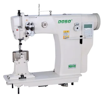 DS-5826 Double Needle Post Bed French Seams Upholstery Sewing Machine Needle Feed Shoes Industriales for Pants