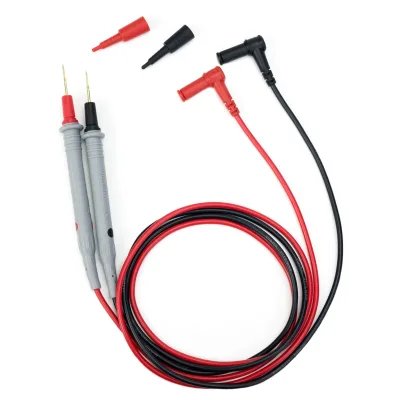 Silicone Multimeter Test Leads with Gold Plated Probes, 48" Length, CAT III 1000V CAT IV 600V 20A