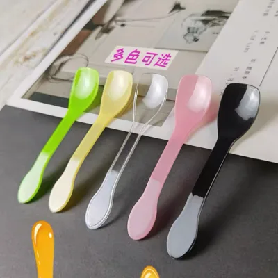 Creative Disposable Small Plastic Spoons for Ice Cream Cake Pudding Cutlery for Camping