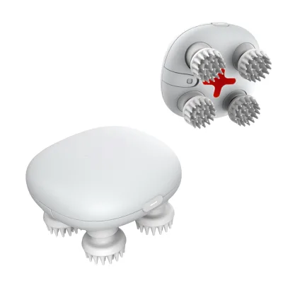 Wireless Multi-Mode Head Massager with Red Light Therapy Convenient Handheld Design for Kneading & Grasping Waterproof