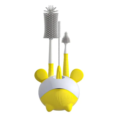 Multifunction Silicone Bottle Cleaning Brush With Drying Rack Shelf Convenient Care for Your Bottles