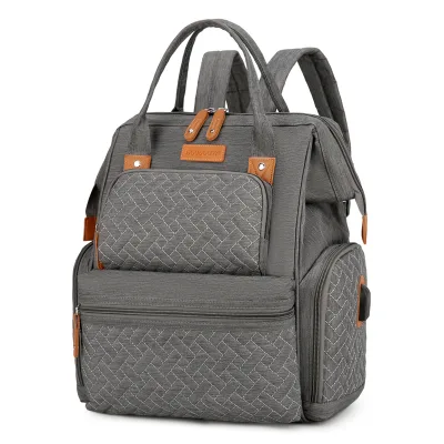 Backpack Fashion Dustproof Nappy Customized Logo With USB Diaper Bags Backpack Mommy Travel Bag