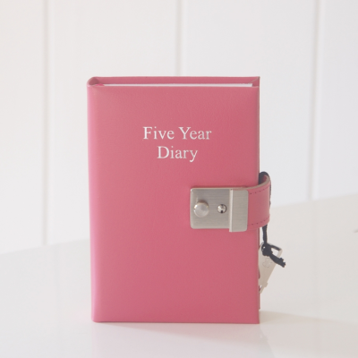 Girls Gift Pink Journal Leather Planner Notebook Bound Personal Diary With Lock