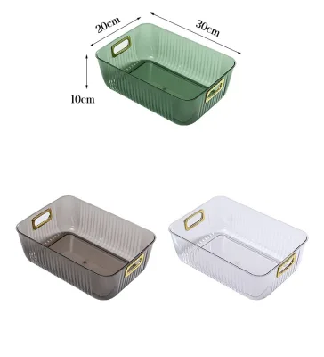 Plastics Storage Cabinet Drawers Stackable Durabl Plastic Sundries Storage Box With Handle Lid