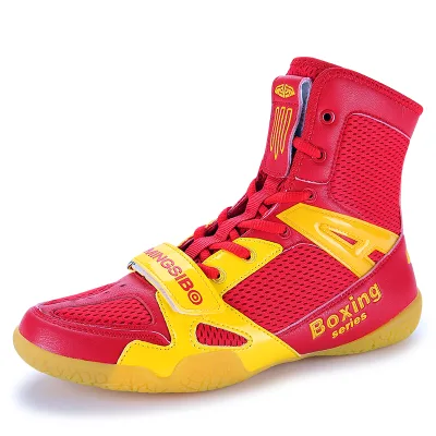 2023 Wholesale Custom Manufacturer Professional Indoor Sports High Top Wrestling Boxing Shoes for Men