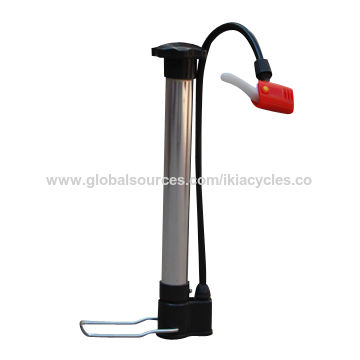 Small square steel bicycle pump with high pressure, fashionable appearance