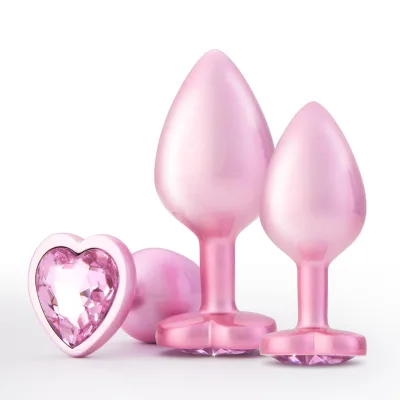 Butt Plug Anal Sex Toys With Crystal Diamond Base Adult Anal Trainer Kit Anal Bead for Women Men and Beginners Prostate Massage