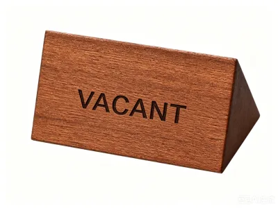 Table Desk Decoration Custom Acacia Wooden Sign with Vacant