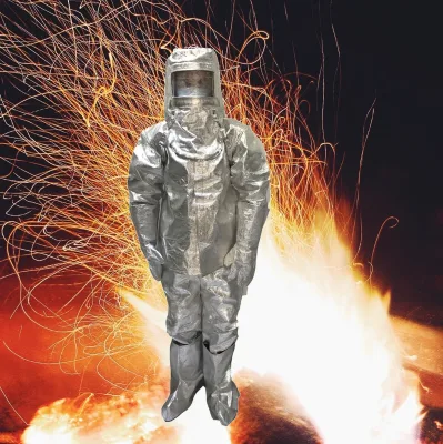 Welding Smelting Aluminized Anti-radiant Heat Suit Aluminum Coated Gear Clothes Heat Insulation protection