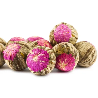 OEM Private Label Handmade Raw Puer Health Tea Ball Fresh Flower Blooming Tea with Excellent Packaging