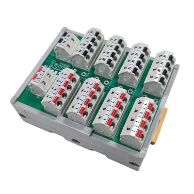 DIN Rail SMD-DF2-TT Spring Push-in Power Distribution Terminal Block Smaide PLC 1 Input Multi Output Splitter Terminal