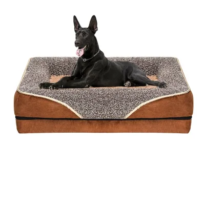 Custom Luxury Calming Waterproof Orthopedic Pet Sofa Beds Dog Bed With Removable Washable Cover