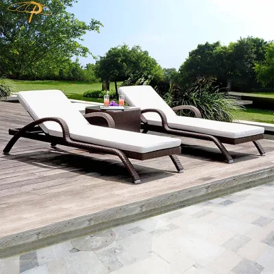 Hot Sale Sun Ledge Lounger Garden Lounge Polyrattan Sunbed Outdoor Chair for Outside