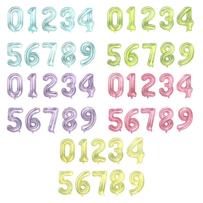 Wholesale 32 Inch Jelly Number Foil Balloon for Birthday Wedding Anniversary Party Decoration ISO 9001 Certified