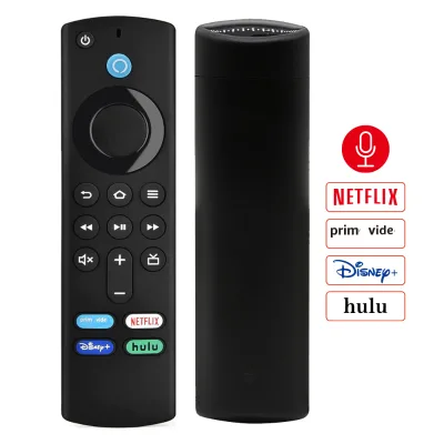 New Fire Stick Smart Voice Remote Controller Fixed Code 4 Buttons Compatible 3rd Gen Cube Fire TV Stick 4K