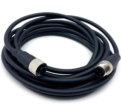 Factory Selling Waterproof M12 Profibus Cable Male to Female 4 Pins Connector Straight Molding Cable 2M M12 4Pin Cable