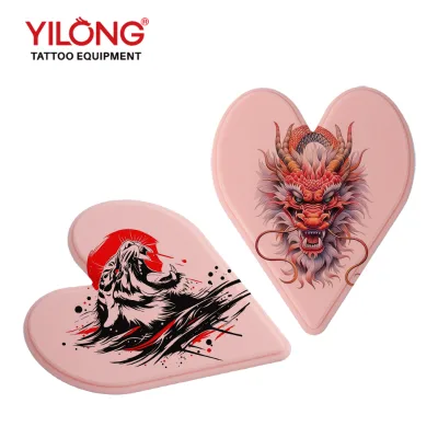 Yilong 100% Pure Silicone Material Heart Practice Skin Blank Tattoo Microblading Makeup 15.62mm Thickness Convenient