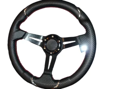 Lightweight Sport Steering Wheel with Reinforced Hub Adapter Easy DIY Installation & Superior Handling