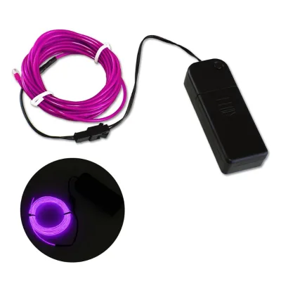 High Quality Cuttable Motorcycle El Wire Multi Colors Ice Blue Interior Car Led Strip Lights 2m with El Wire Driver