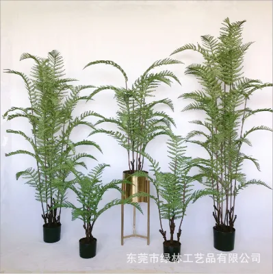 Artificial Australian Fern Tree Bonsai for Home Living Room Wedding Decoration Plastic Flower Ornaments