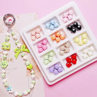 8mm Painted Cartoon Alloy Pacha Dog Loose Beads Beads DIY Phone Chain Keychain Material Jewelry Accessories