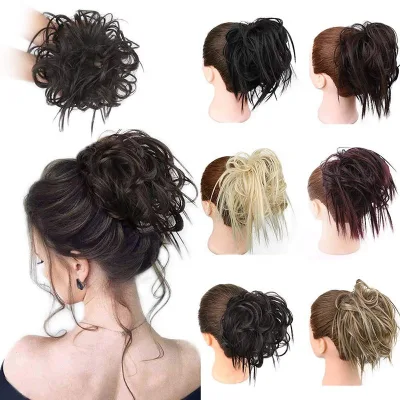 Hot Sale Messy Hair Bun Donut Chignon Synthetic Fiber Twist Hair Ponytail Perruque Passion