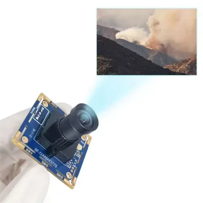Mini No Distortion 4K 12MP IMX377 CMOS Sensor 1/2.3" COB 30fps Fish Eye UVC High Speed Fire Detection USB Camera Module