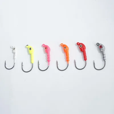 Fishing Crappie Jig Heads Hook Single Eye Ball Heads Durable Hooks for Bass Trout