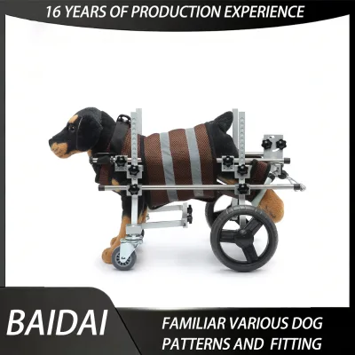 Cross-Border Dog Supplies Disabled Cart Puppy Rehabilitation Walking Aid Pet Senior Dog Four-Wheel Foldable Reflective Cart
