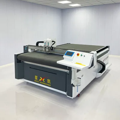 Automatic Multi-Material Vibrating Knife Cutter ±0.1mm Precision Die-Free for 1-50mm Thickness Leather/Textile/Foam Cutting