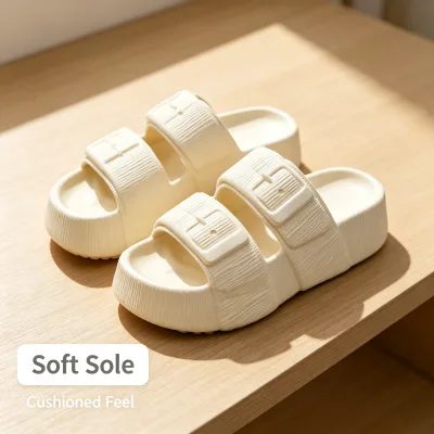 Women's Platform Slide Sandals EVA Upper/Outsole Breathable Lightweight Non-slip Summer Beach High-heeled Outdoor & Indoor Use