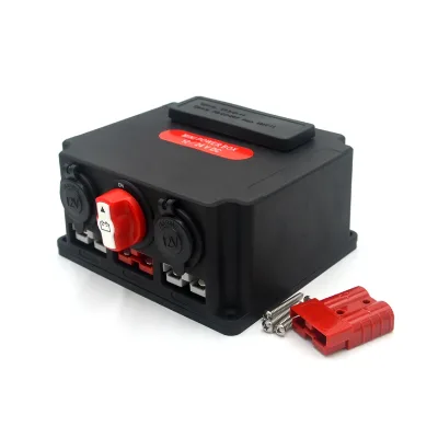 12 Volt DC Power Distribution Box With Mini Battery Isolator on Off Switch