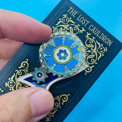 Hot Sale Enamel Pin Spinning Custom Enamel Lapel Spinning Reel Hard Enamel Pin Badge Pin